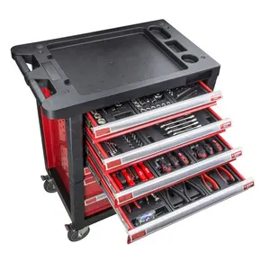 159CPS Hot Sale Kraftwelle Germany Hand Tools With Tool Cabinet, Metal Roller Cabinet With Storage Tools