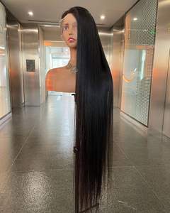 50 인치 럭셔리 브라질 인모 묶음, KBL 블루 고무줄 헤어 50 인치 생모 묶음 실키 스트레이트 - Product Image 2