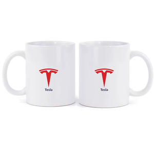 แก้วเซรามิกสีขาวลายดาวพร้อมหูจับ พิมพ์โลโก้ตามสั่ง ของขวัญส่งเสริมการขายสำหรับธุรกิจ มีสินค้าพร้อมส่ง - Product Image 2