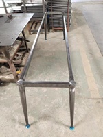 Yeddkin – Piétement de table moderne en métal robuste, pieds coniques noirs avec pieds de nivellement pour mobilier d'hôtel et de bureau (vente en gros)