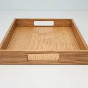 Bandeja de Madera Personalizada de Alta Calidad con Asas, Plato de Servir Ecológico para el Hogar u Hotel, Cubiertos de Madera al Precio Más Bajo - Product Image 1