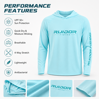 Camiseta de Pesca y Actividades al Aire Libre de Primera Calidad, Protección Solar UPF 50, Elástica en 4 Direcciones, Antiolor, Costuras Planas, Manga Larga