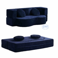 Canapé-lit pliant 2-en-1 pour salon, fauteuil géant en forme de pouf