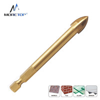 PROFI TOOL Foret professionnel durable en carbure de tungstène pour carrelage/verre, tige SDS Plus 6 mm, conçu pour le perçage à percussion