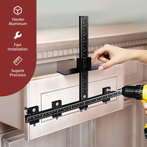 Adjustable Handle Hole Template Jig Precision <b>Drilling</b> <b>Guide</b> for Cabinet Door Handles Woodworking Installation Aid - Product Image 5