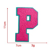 11CM Brodé Étiquette Lettres Off-the-Shelf Vêtements Accessoires Chenille Étiquette pour Chapeau