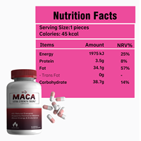 BASE OEM Capsules de Maca Extra Fortes 1900mg Énergisant Entièrement Naturel pour l'Équilibre Hormonal, l'Énergie et l'Endurance Adulte 60 Capsules