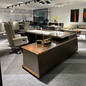 Scrivania direzionale classica scrivania da ufficio scrivania da <span class=keywords><strong>lavoro</strong></span> a forma di L per la gestione dell'ufficio - Product Image 3