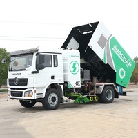 Camion balayeuse routière à haute pression et aspiration, capacité de 5m³ pour l'eau et 4m³ pour les déchets, 4x2, état neuf, marque Shacman