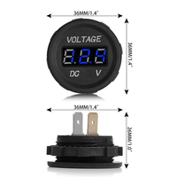 Voltmeter Tampilan Meteran Tegangan Digital Panel LED 9V-32V untuk Mobil Sepeda Motor