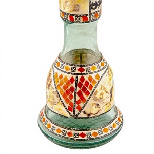 Vase de remplacement Khalil Mamoon Mini Beast Sadaf Frosted Modern Shell Inlay Eco-Friendly Glass Base 23cm pour chicha - Product Image 4