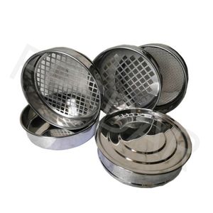 Saringan uji layar tanah Lab baja tahan karat kualitas baik saringan standar Diameter 200 sampai 300mm - Product Image 5