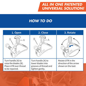 Outil de réparation de filetage externe universel en métal durable DEM. Remplace facilement des centaines de matrices. Poursuit automatiquement - Product Image 5