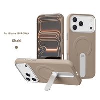 Étui de téléphone compatible avec iPhone 18pro, support rotatif invisible, coque de protection magnétique en cuir pour Apple 15/16