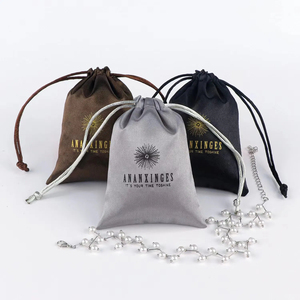 Sac cadeau en coton avec cordon de serrage 8*10cm pour bijoux, sac publicitaire en satin, emballage promotionnel, sac à poussière en toile personnalisé avec logo - Product Image 6