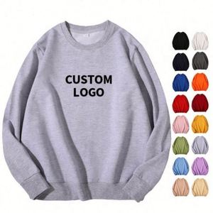 Sweat-shirts en coton pour hommes, plusieurs couleurs au choix, respirants pour l'automne, pulls unisexes à col rond, logo personnalisé - Product Image 1