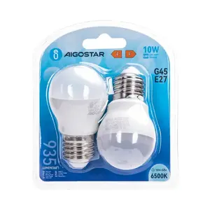 Bombilla LED G45 E27 10W, 2 unidades, ahorro de energía, larga duración, ideal para iluminación ambiental y decorativa. - Product Image 2