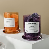 Cadeau de luxe pour les fêtes, boîte-cadeau en cristal violet, diffuseur d'huiles essentielles de plantes naturelles, pour un cadeau d'anniversaire