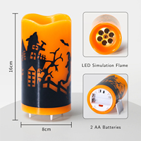 KSWING Halloween Noël Projecteur Bougie rotation Fantôme Projection Lampe mode intérieur LED Bougie décoration