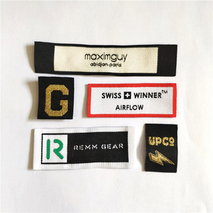 <span class=keywords><strong>Étiquette</strong></span> tissée auto-adhésive personnalisée en damassé imprimé numériquement, écologique, pour vêtements, vente en gros de Chine - Product Image 2