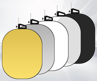 Cadre en acier inoxydable panneau lumineux souple photographie réflecteur de lumière poignée drapeau réflecteur Nylon panneau de diffuseur écran de drapeau en métal