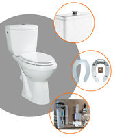 Ensemble de toilettes pour personnes handicapées, design en deux parties surélevé pour personnes âgées, Inodoro