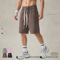 Shorts décontractés amples 320g avec logo personnalisé, style West Coast, double taille, effet neige, vintage, délavés