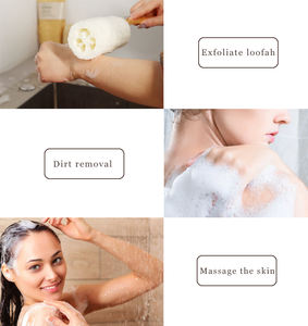 Natural Exfoliating Loofah Back for Shower Bath Loofah Exfoliating Body Sponge for Deep Cleaning Bath wipes with sticks - Product Image 6