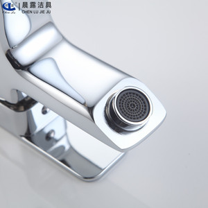 Grifo de Lavabo Chenlu de un Solo Orificio, Válvula de Cerámica de Cobre, Montado en el Encimera, Mezclador de Agua Fría y Caliente - Product Image 3