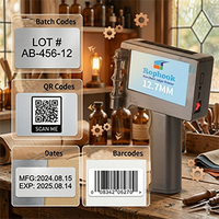 Imprimante à jet d'encre portable de 0,5 pouce, encre à séchage rapide pour le marquage de la date, des codes QR, des logos et des emballages