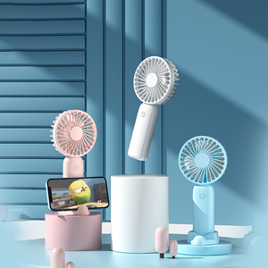 2025 mới đến mini cầm tay có thể đeo Quạt di động có thể sạc lại pin ba tốc độ nóng bán nhựa mùa hè - Product Image 1