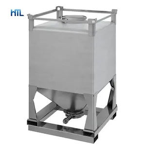 Stainless steel chemical oil powder storage metal ibc container
