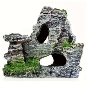 <span class=keywords><strong>Aquarium</strong></span> kunstrotsdecoratie met grotten en hangende richels, een natuurlijk ogende ornament geschikt voor aquariums - Product Image 4