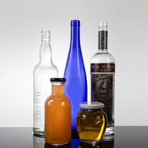 Bouteille en verre personnalisée <span class=keywords><strong>de</strong></span> qualité professionnelle à bon prix, bleu cobalt, ambre, vert foncé, transparente, pour eau, liqueur, huile <span class=keywords><strong>de</strong></span> cuisson - Product Image 4