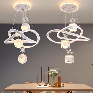 Lustres modernes en cristal de luxe avec télécommande, lampe LED de salon à détection avancée, 120W 165-220V 3CCT, éclairage suspendu - Product Image 2
