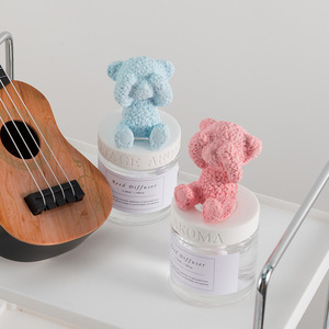 Bình Thủy Tinh Thạch Cao Gốm Thơm Hình Gấu Đáng Yêu Hương Thơm Làm Mát Không Khí Sang Trọng Bình Khuếch Tán Sậy - Product Image 2