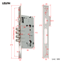 Serrure de porte d'entrée principale à mortaise européenne 50/60/70mm, corps de serrure haute sécurité avec loquet à rouleaux et pêne dormant multipoints