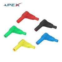 Connecteur banane mâle de sécurité en cuivre à gaine intégrale de 4 mm Apex, câble de test DIY, connecteur à trou de 4 mm, type à souder, isolateur PA 32A
