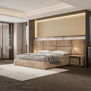 Sang Trọng Cao Ý Nữ Hoàng Kích Thước Vua Kích Thước Thiết Lập Hiện Đại Kingsize Đôi Thiết Kế Đồ Nội Thất Vua Khung Gỗ Thiết Kế Nhung Giường - Product Image 2