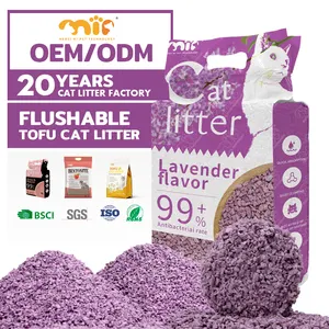 OEM de fábrica al por mayor Catlitter 100% Natural Kitty Sand Premium libre de polvo aglomerante Tofu roto maíz arena para gatos