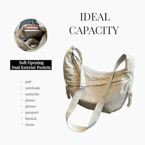 Custom Large Capacity Women's Casual Nylon Hobo <strong>Bag</strong> Fashion Crossbody Messenger with Multi-Pockets Casual Shoulder <strong>Slinger</strong> - Product Image 5