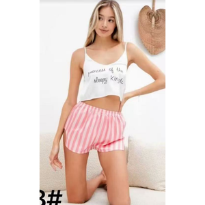 Completo Estivo Casual da Casa Suzhen, 2 Pezzi, Taglia XL, Stili Multipli Opzionali, Giacca con Spalline e Pantaloncini al Ginocchio, Modello 2248 - Product Image 5