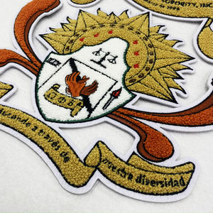 맞춤형 캔자스 시티 자수 타월 배지 열 프레스 이온 패치 자수 로고 의류를위한 셔닐 패치 - Product Image 3