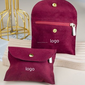 Custom Velvet Jewelry Pouch With logo Small Velvet <b>Bag</b> for Jewelry Package With Flap Envelope <b>Bag</b> With Snap for Jewelry <b>Dust</b> <b>Bag</b> - Product Image 1