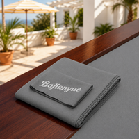 Tissu de remplacement pour table de billard gris moyen, 6 bandes de coussin prédécoupées en forme carrée