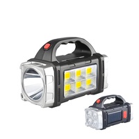 Haute puissance ABS corps lampe de poche LED torche étanche IP67 lumière de travail rechargeable à énergie solaire pour l'extérieur