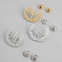 Broche personnalisée avec logo, épinglette de revers sur mesure pour entreprise, badge d'entreprise, broche nominative, épinglette personnalisée en acier inoxydable avec initiales