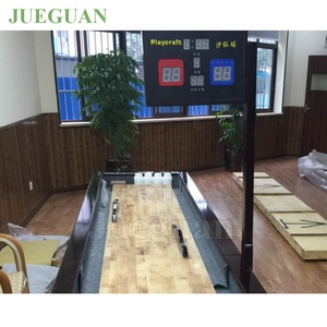 Modern Home Entertainment 9 Foot Oak Solid Wood Shuffle Board Table with Customized Color &amp; Logo - Product Image 3