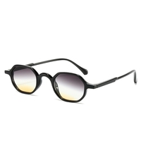 Lunettes de soleil hexagonales à petite monture tendance 6205 pour femmes et hommes, lunettes de soleil de marque, lunettes de soleil rétro rectangulaires à imprimé léopard