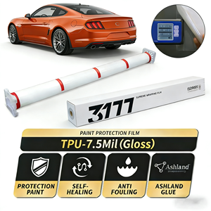 Film transparent FANNA ultra-léger 7,5 mil PPF 1,52*15M TPH auto-réparateur anti-jaunissement pour carrosserie, application 99%, garantie 5 ans - Product Image 2